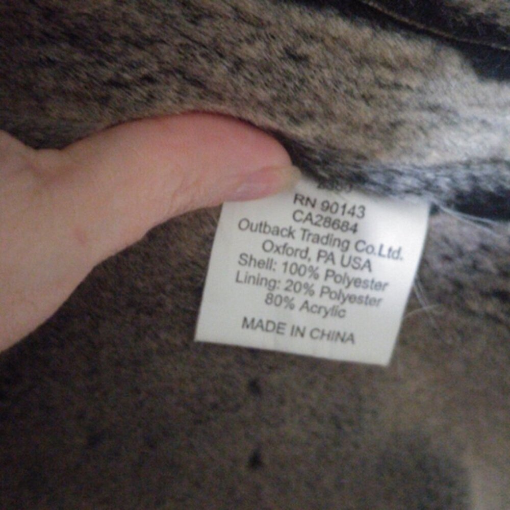 Taupe/gray faux shearling jacket size small - Picture 3 of 8